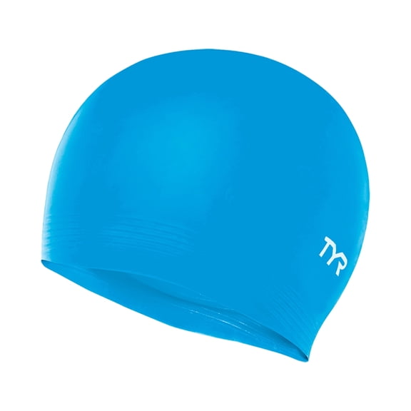 TYR Latex Adult Swim Cap - Training and Recreational Swimming Cap, Durable Latex Construction, Royal