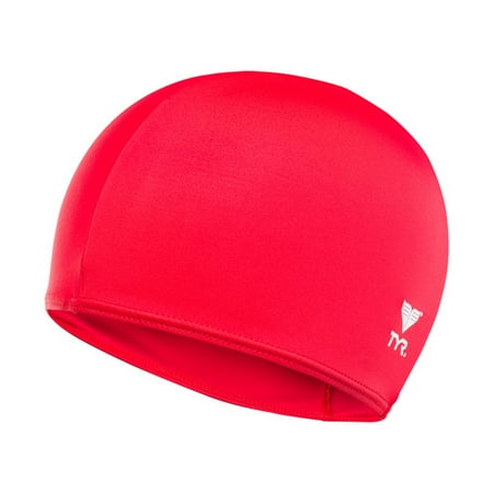 TYR Adult Fit Lycra Swim Cap - Red