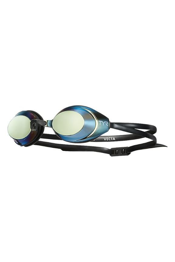 Adult Fit Vecta Mirrored Swim Goggle - Gold/Black