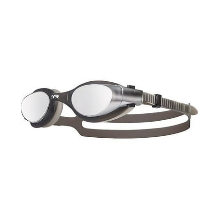 TYR Adult Fit Vesi Mirrored Swim Goggle - Silver/Black