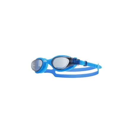TYR Adult Fit Vesi Non-Mirrored Swim Goggle - Smoke/Blue