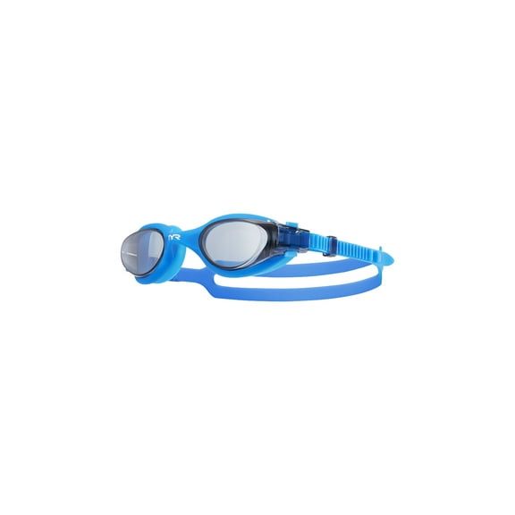 TYR Adult Fit Vesi Non-Mirrored Swim Goggle - Smoke/Blue