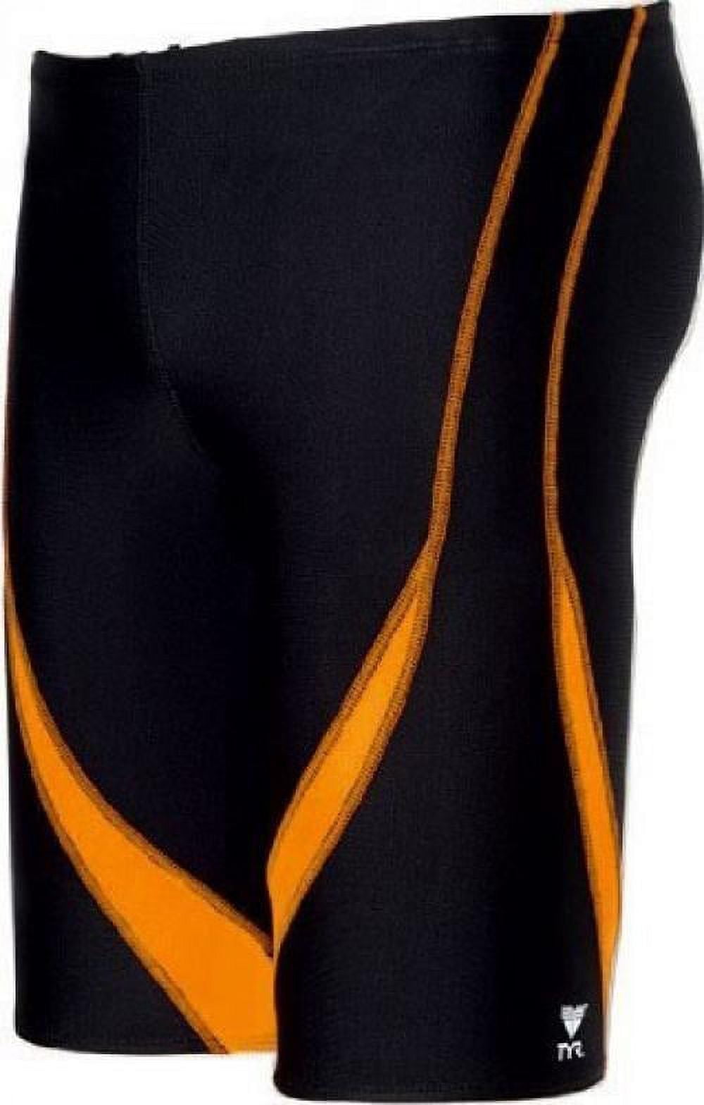 TYR Alliance Splice Jammer Swimsuit, Black/Orange, Size 34