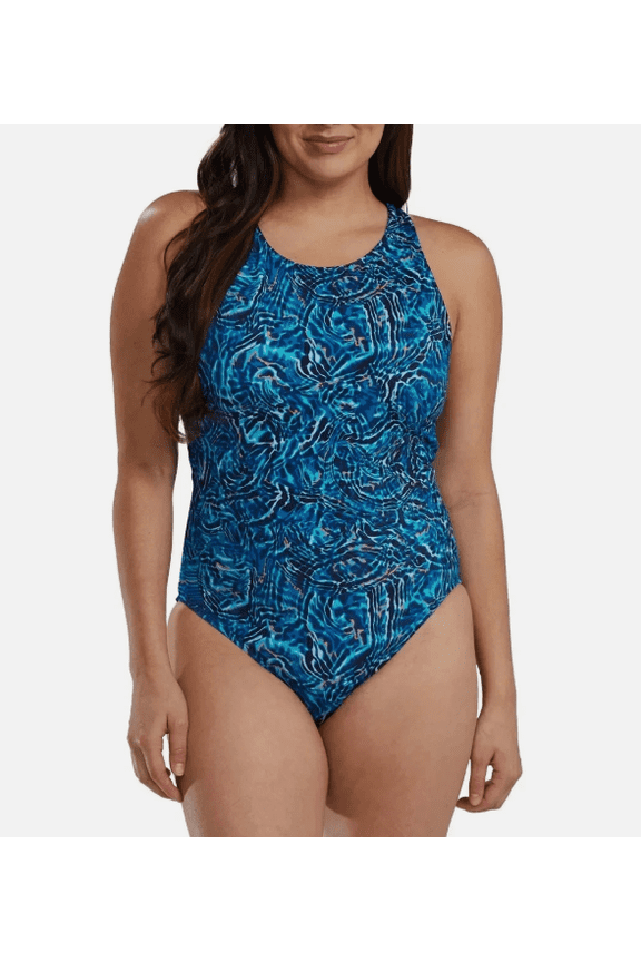 BLUE MULTI PRINT WOMEN'S ONE PIECE SWIMSUIT BLUE MEDIUM