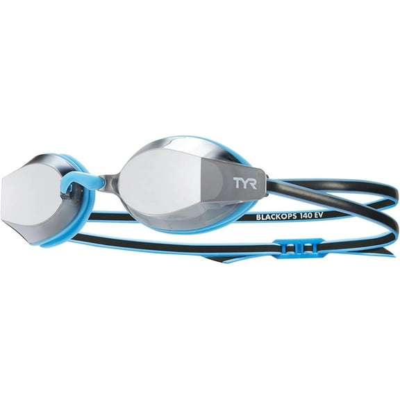 TYR Black Ops Mirrored Junior Fit Goggle - Silver/Blue