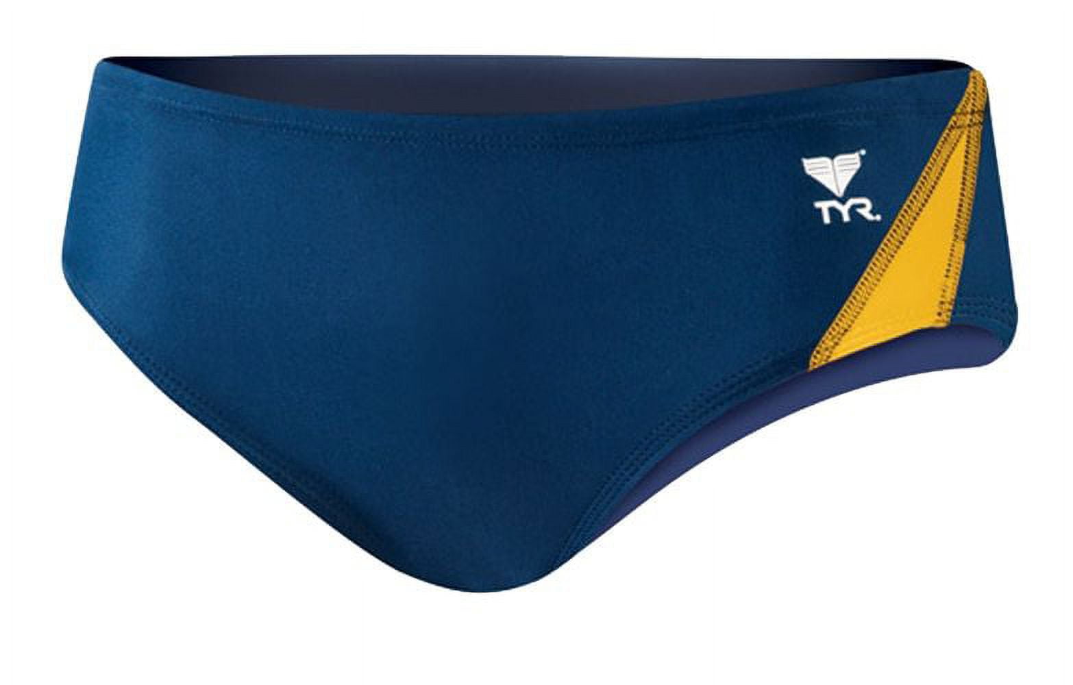 TYR Deporte Hombres de la Alianza Durafast Splice Racer Bañador para, Hombre, Color Negro y Dorado, tamaño 36