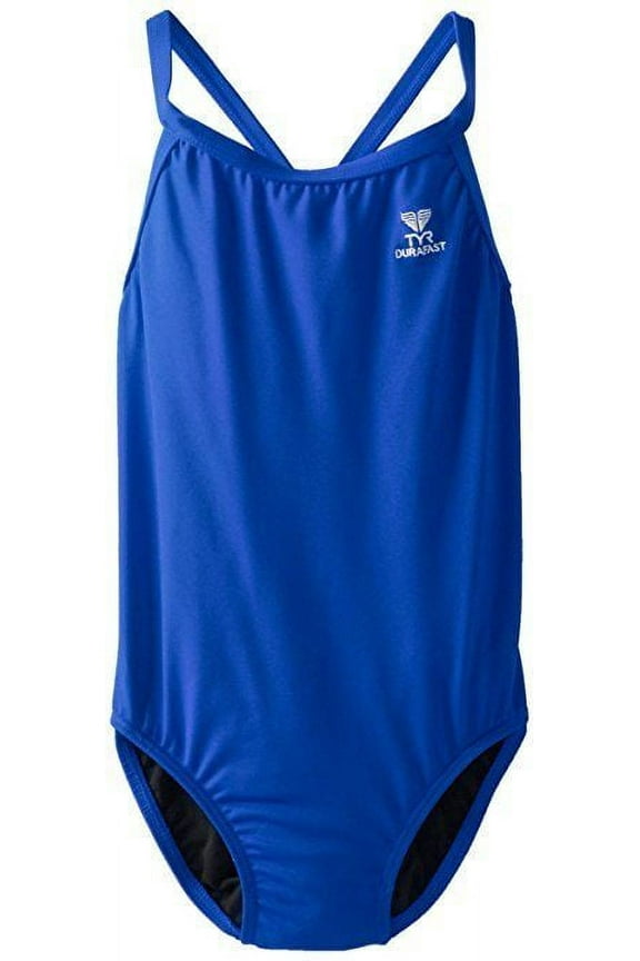 Girl's Durafast Elite Solid Diamondfit Swimsuit SZ: 38