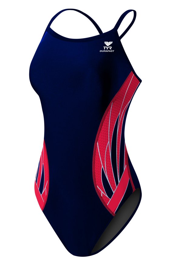 Girls' Phoenix Splice Diamondfit Back Swimsuit