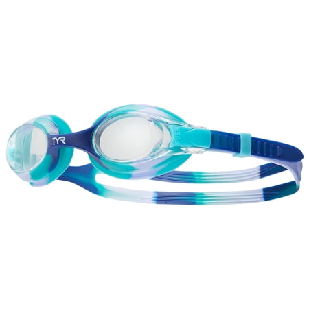TYR Swimple Kids' Swim Goggles – Youth Goggles with Anti-Fog, UV Protection, Adjustable Fit, Clear/Purple - Mirrored