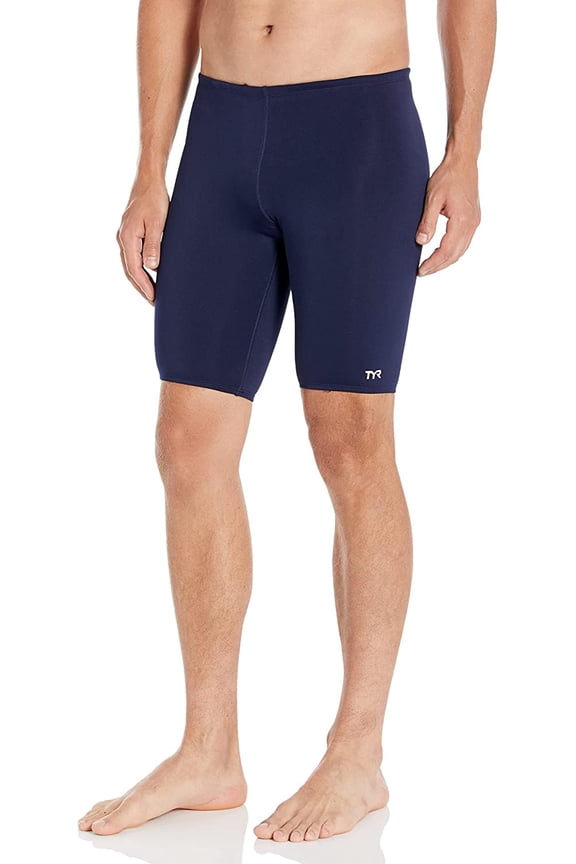 Men's Durafast Elite Solid Jammer Swimsuit Navy