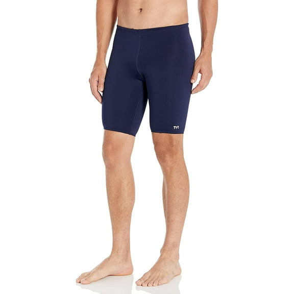 TYR Men's Durafast Elite Solid Jammer Swimsuit Navy