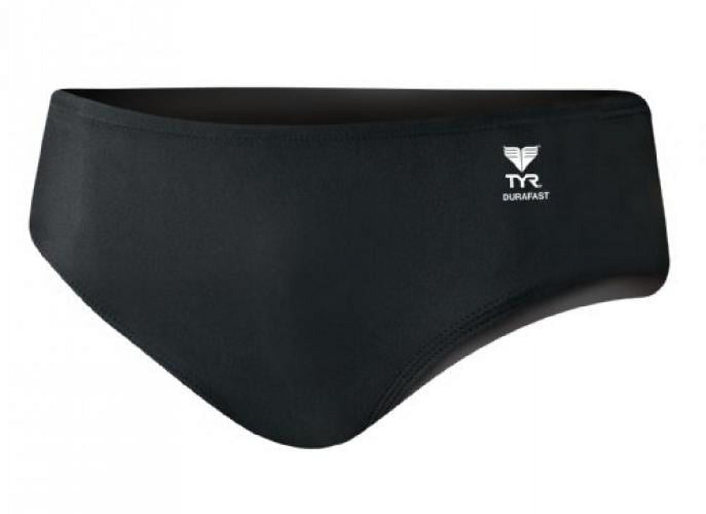 TYR Men's Durafast Elite Solid Racer Swim Suit (Black, 26