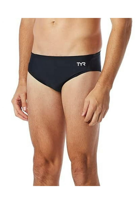 Men's Durafast Elite Solid Racer Swim Suit Black, 28