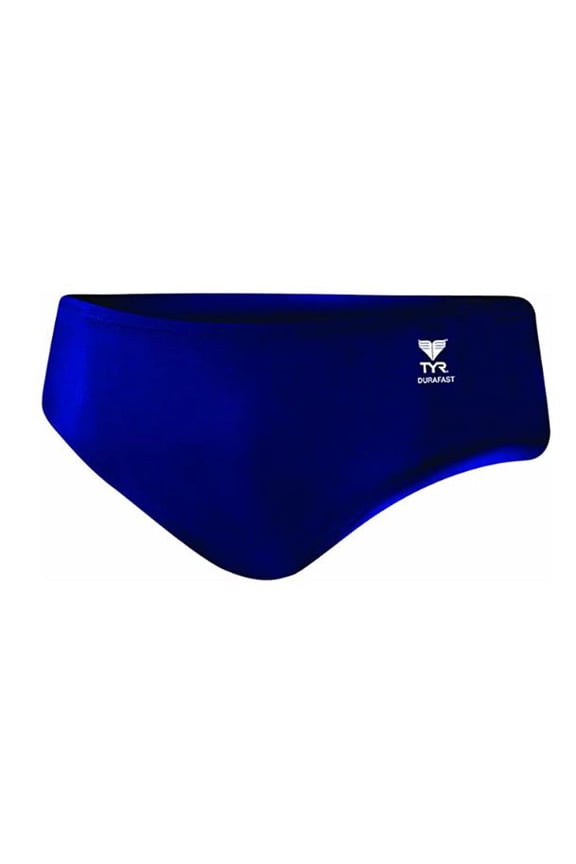 Men's Durafast Elite Solid Racer Swim Suit, Navy, 28