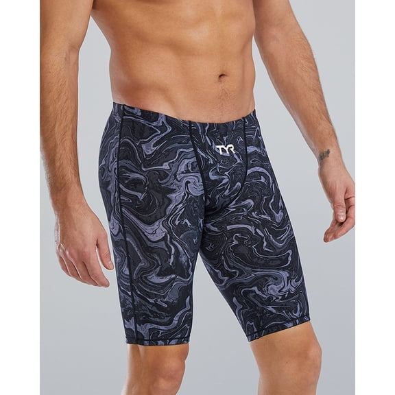 TYR Men's Thresher Jammer Swimsuit  Hyperblitz Technical Racing Suit for Competitive Swimming