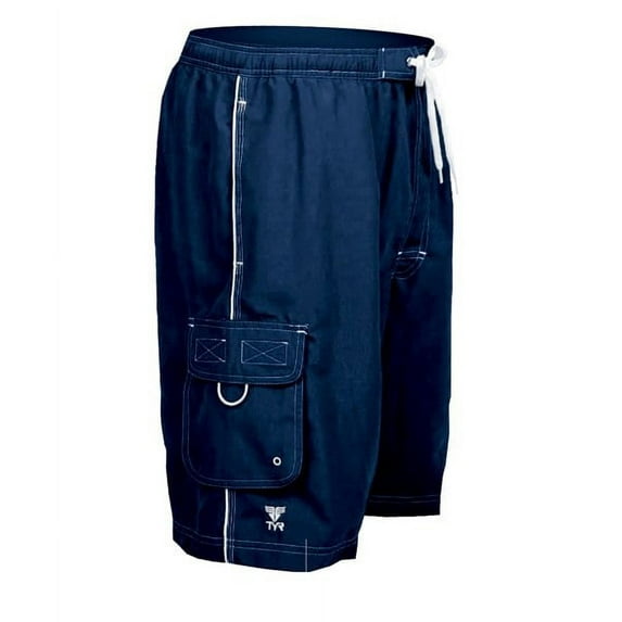 TYR Mens CHALLENGER SWIM SHRT, NAVY, M