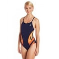 thumbnail image 1 of TYR SPORT Women's Phoenix Splice Diamondfit Swimsuit (Navy/Orange, Size 38), 1 of 2