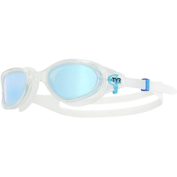 TYR Special Ops 3.0 Polarized Goggle: Clear Frame/Clear Gasket/Blue Lens