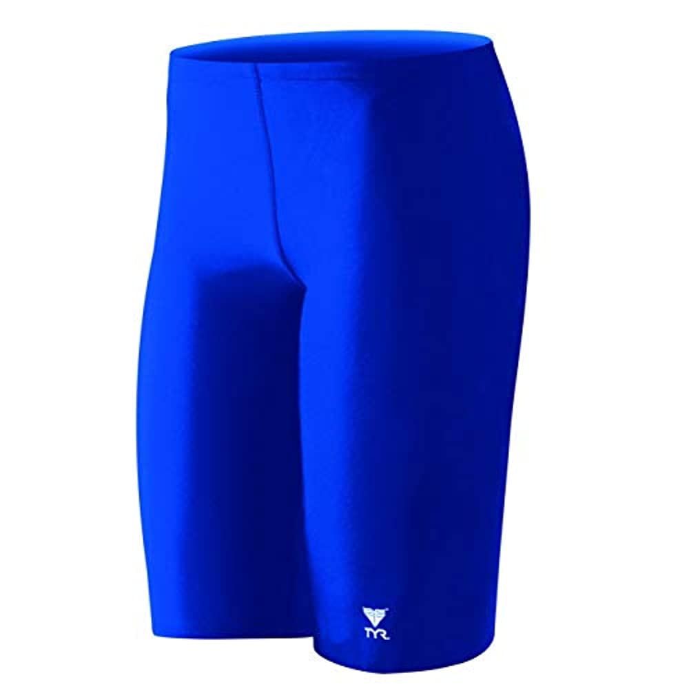 tyr sport men's solid jammer swim suit,royal,34