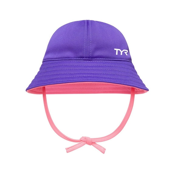 TYR Sports Infants/Toddlers' Reversible Bucket Hat, Purple, Small (0-2 Months)