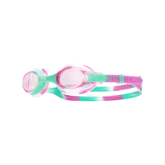 TYR Swimple Kids' Swim Goggles – Youth Goggles with Anti-Fog, UV Protection, Adjustable Fit, Pink/Mint