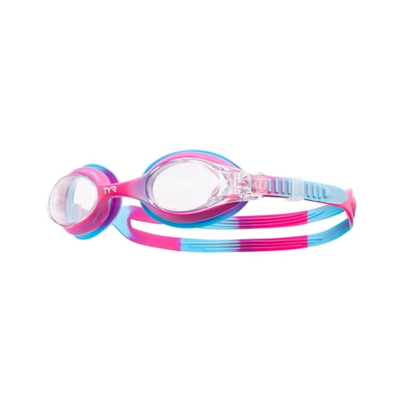 TYR Youth Fit Swimple Tie Dye Non-Mirrored Swim Goggle - Pink/Blue
