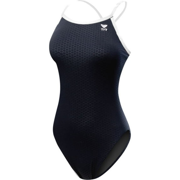TYR Hexa Diamondfit Women's Swimsuit: Black/White 28