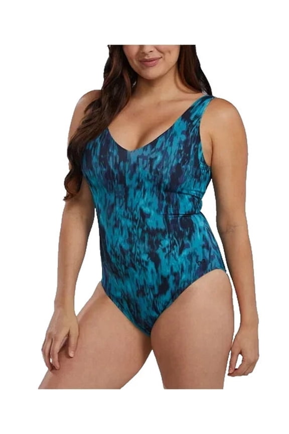 Women's One Piece Swimsuit, Green, Large