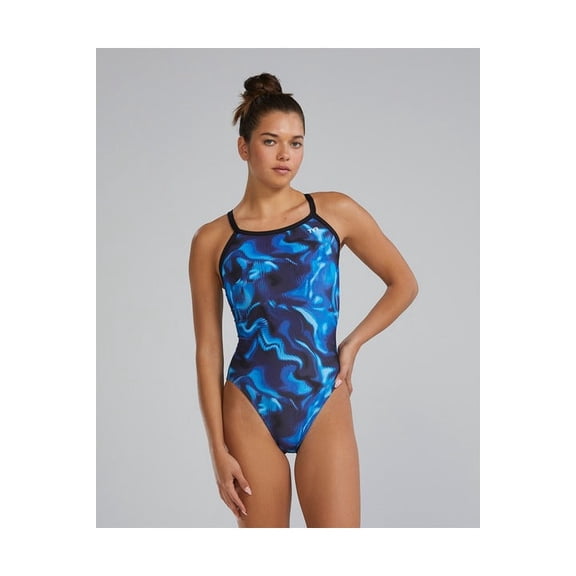 TYR - Women's Waveform Durafast Elite Diamondfit One Piece Swimsuit, Blue, 32