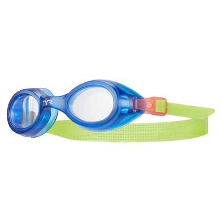 TYR Youth Fit Aqua Blaze Non-Mirrored Swim Goggle - Blue/Yellow