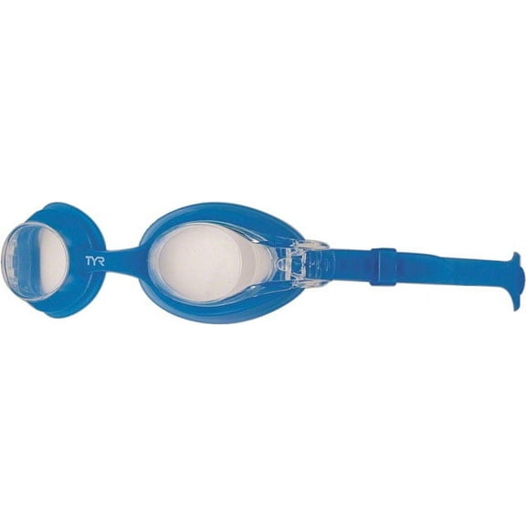 TYR Youth Fit Swimple Non-Mirrored Swim Goggle - Clear/Blue