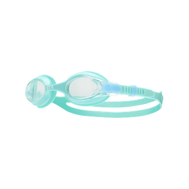TYR Youth Fit Swimple Non-Mirrored Swim Goggle - Clear/Turquoise