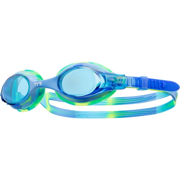 TYR Youth Fit Swimple Tie Dye Non-Mirrored Swim Goggle - Blue/Green