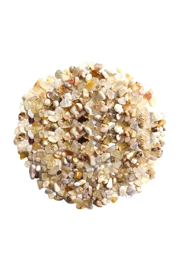 Natural Agate Chips, Colored Granules, Raw Ore, Landscaping Decoration, 100G
