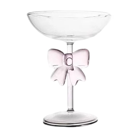 TYShandao Pink Bow-Shaped Wine Glass