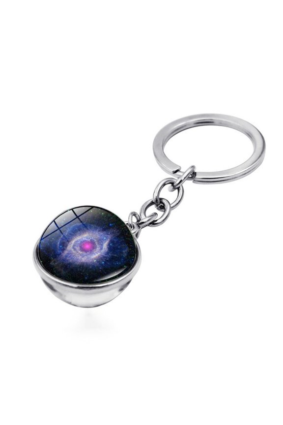 Planet Double-Sided Glass Ball Keychain/Key Ring
