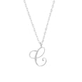 thumbnail image 1 of TYShandao Women's Classic Silver 26 English Initials Clavicle Chain Pendant Necklace, 1 of 1