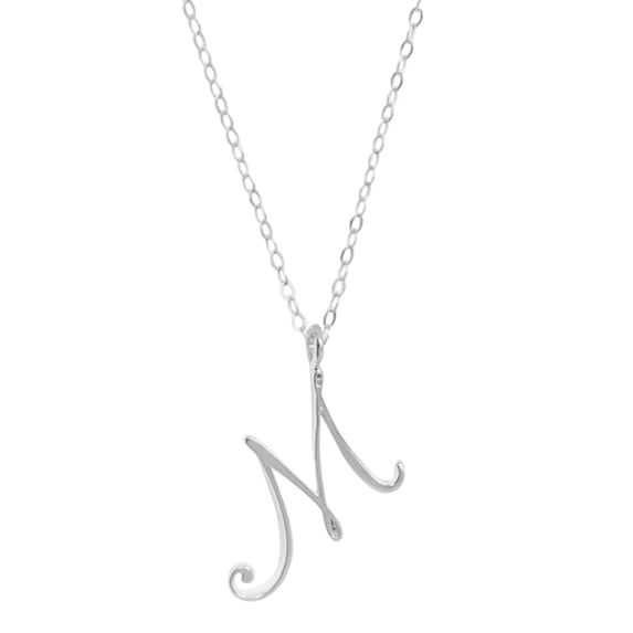TYShandao Women's Classic Silver 26 English Initials Clavicle Chain Pendant Necklace