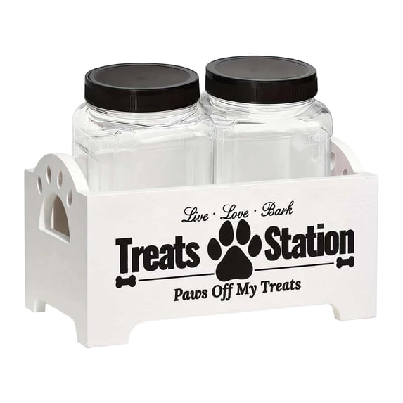 TYShandao Wooden Dog Treat Container