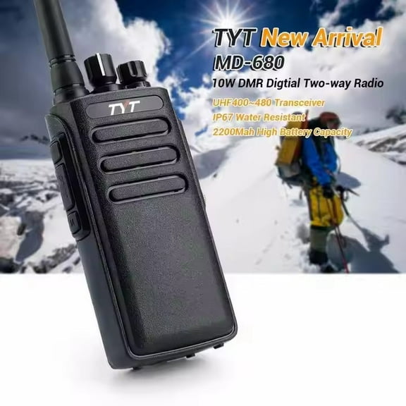 TYT MD-680 DMR Radio 400-470MHz IP67 Waterproof 10W Walkie Talkie Ham Two Way Radios