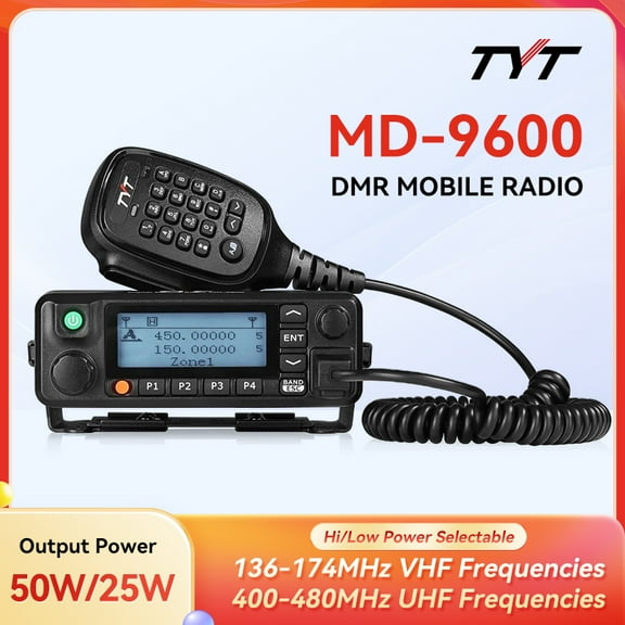 TYT MD-9600 Digital/FM Analog Dual Band UHF VHF GPS Transceiver Mobile Radio Car Truck Amateur Radio TYT MD 9600 Walkie Talkie