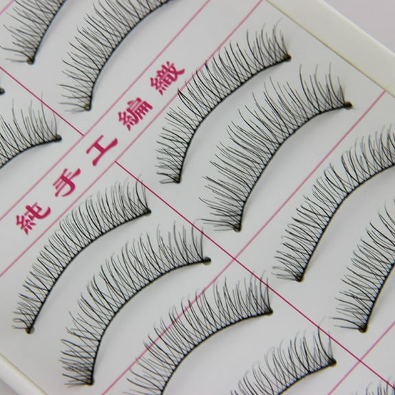 TYTSPEASY 10 Pairs Natural Fashion Eyelashes Eye Makeup Long False Lashes Sparse Minimal Natural Lashes Pack Anime Lashes Volume Eyelashes Pegamento De PestañAs Profesional Manga Lasheswispy Quewel