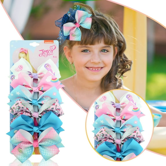 TYTSPEASY 6 Pieces In A Clip Girls Hair Bow, Ribbon Bow Clip Clip, Rainbow Small Barrettes Snap Hair Clips For Women Bulk Hair Accessories Hair Cutting Clips Hair Pins For Women