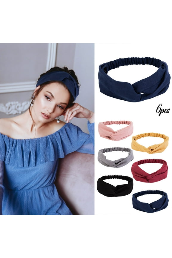 6PC Headbands For Women Hair Accessories For Girl Headwear Hair Accessories Womens Headbands Preppy Things Silk Sleeping Bonnet Under 5$ Scrunchy Hair Ties Ligas Para El Cabello De NiñAs