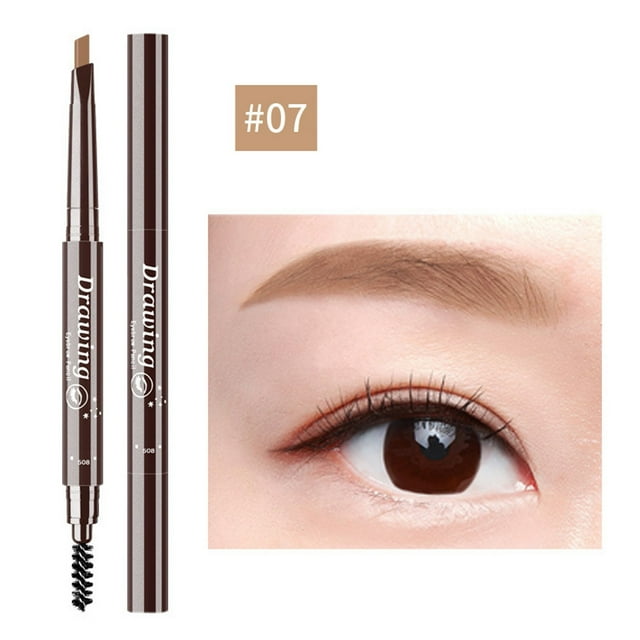 TYTSPEASY 7 Color Double Headed Triangle Eyebrow Pencil One Word Eyebrow Beginner Eyebrow Pencil Fijador De Cejas Villardiful Wooden Eyebrow Pencil Eyebroupomade Imethod Eyebrow Pen