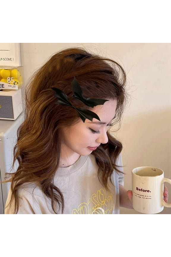 Barrette Bat Leather Hair Clip Head Clip Decoration Headgear Snap Clips For Hair Hair Barettes Hair Barrette Hair Barrettes Women Hair Clips