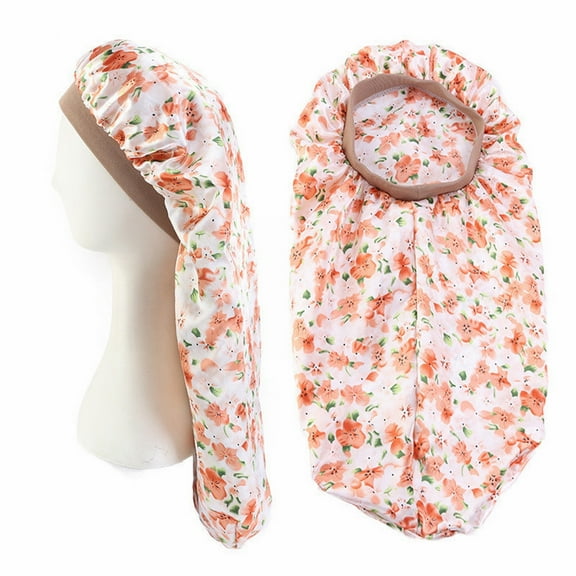 TYTSPEASY Long Braid Long Hair Satin Nightcap Long Barrel Hair Care Cap Beauty Salon Hat Suitable For Long Braid Back Shower Scrubber Body Brush For Showering Lufas For Women Bath Towel Cleaning Rags