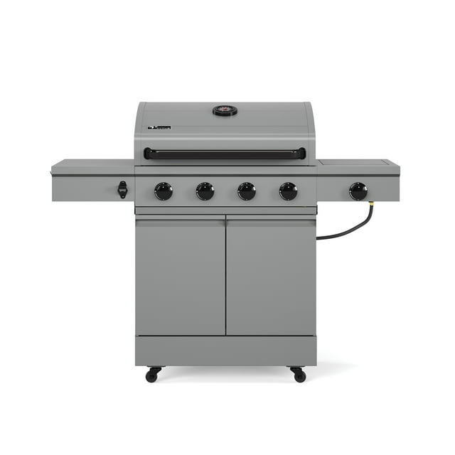 TYTUS Anaheim 4-Burner Gunmetal Gray Gas Grill with Enclosed Cabinet