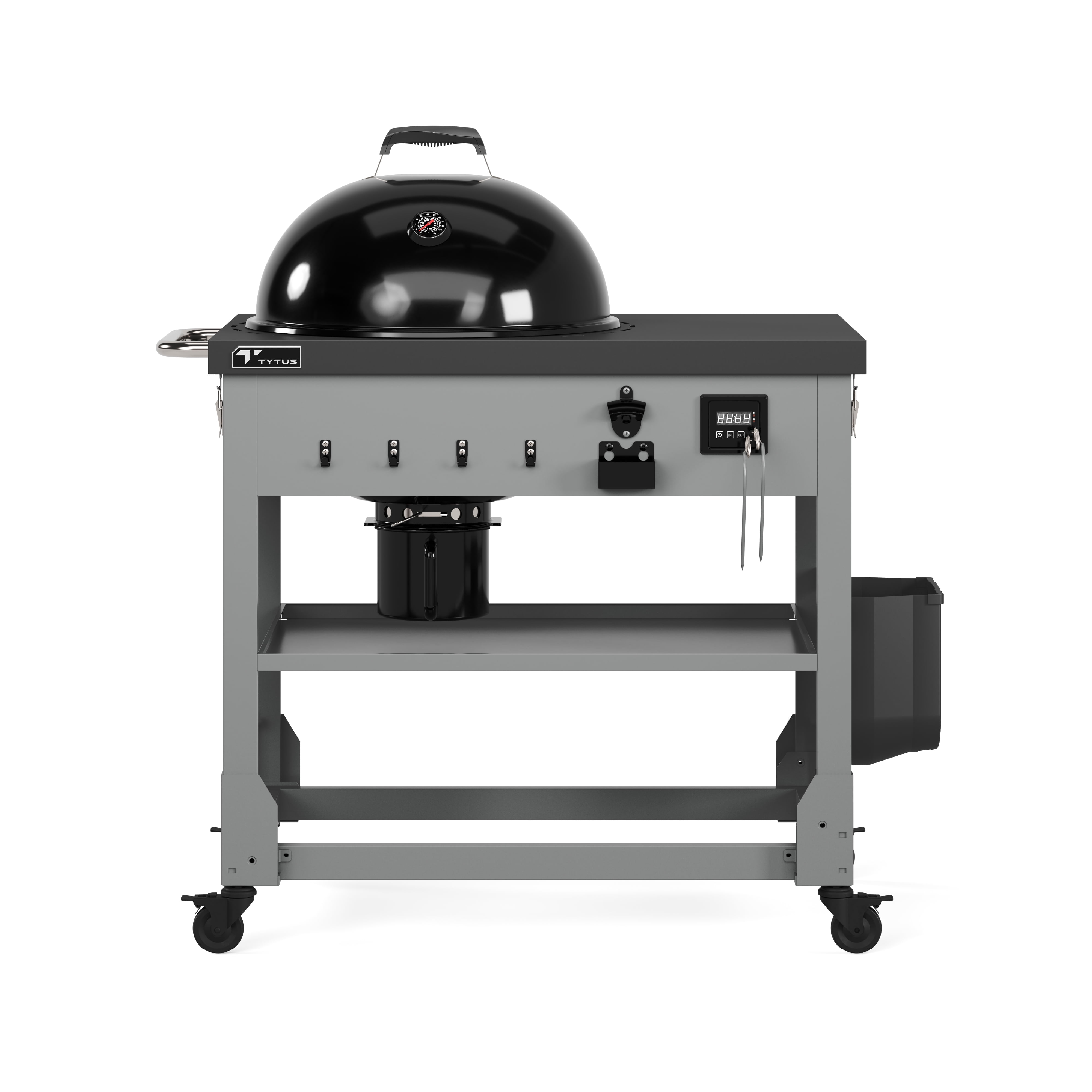 TYTUS Anaheim 22" Charcoal Kettle Grill with Cart, Storage Bag, Temperature Probes + Cover