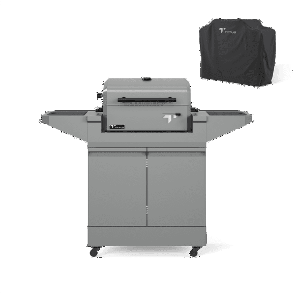 TYTUS Emberwood 21" Charcoal Grill with Storage Cart and Cover
